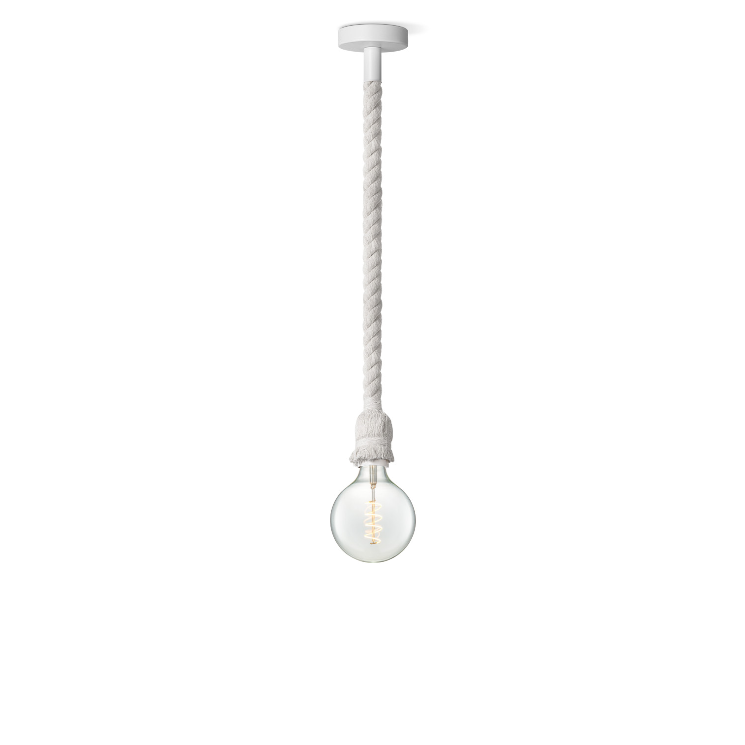 Image of Home sweet home hanglamp Leonardo wit Spiral g125 - helder