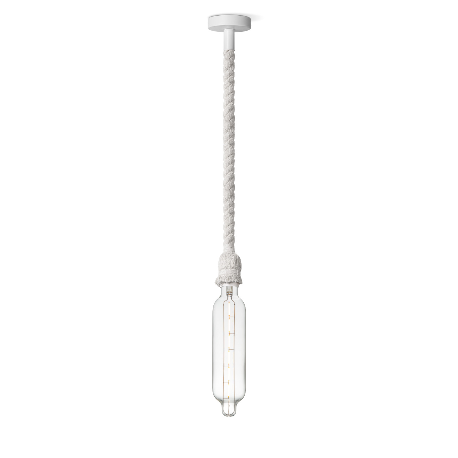 Home sweet home hanglamp Leonardo wit Tube - helder