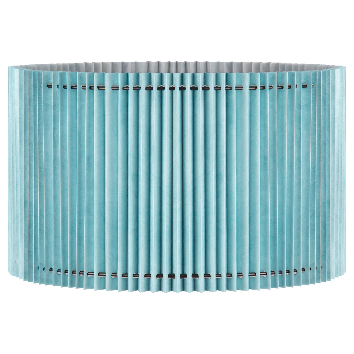 Image of Papieren Gevouwen Lampenkap - Cilindrisch - Blauw - ø40 x 20 cm - E27 fitting - Voor Staande Lamp - Ontworpen voor woonkamer en eetkamer
