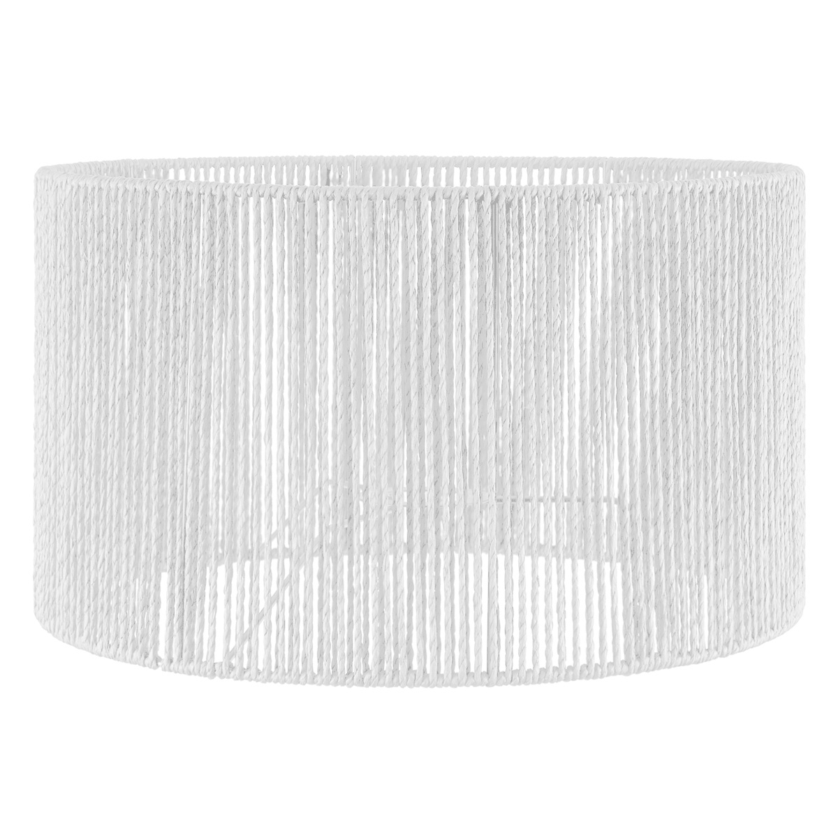 Papieren Woven Lampenkap - Cilindrisch - White - Moderne stijl - ø40 x 22 cm - E27 fitting - Voor Staand Lamp - Ontworpen voor woonkamer en eetkamer