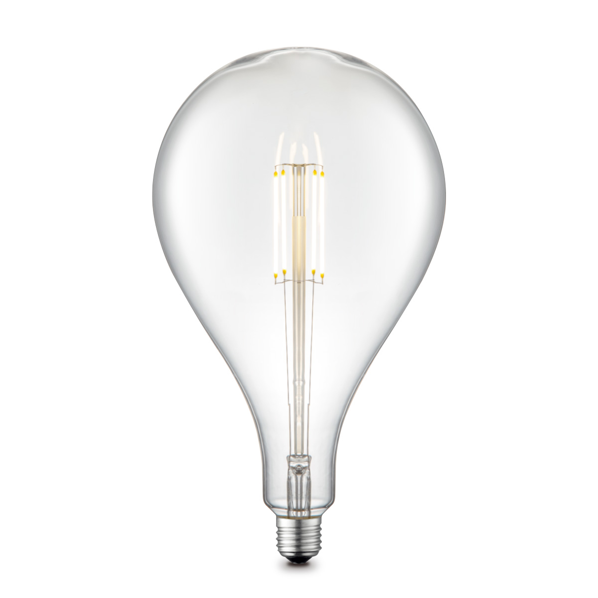 Edison Vintage LED filament lichtbron Carbon - Helder - G160 Ovaal - Retro LED lamp - 16/16/29cm - geschikt voor E27 fitting - Dimbaar - 4W 440lm 3000K - warm wit licht