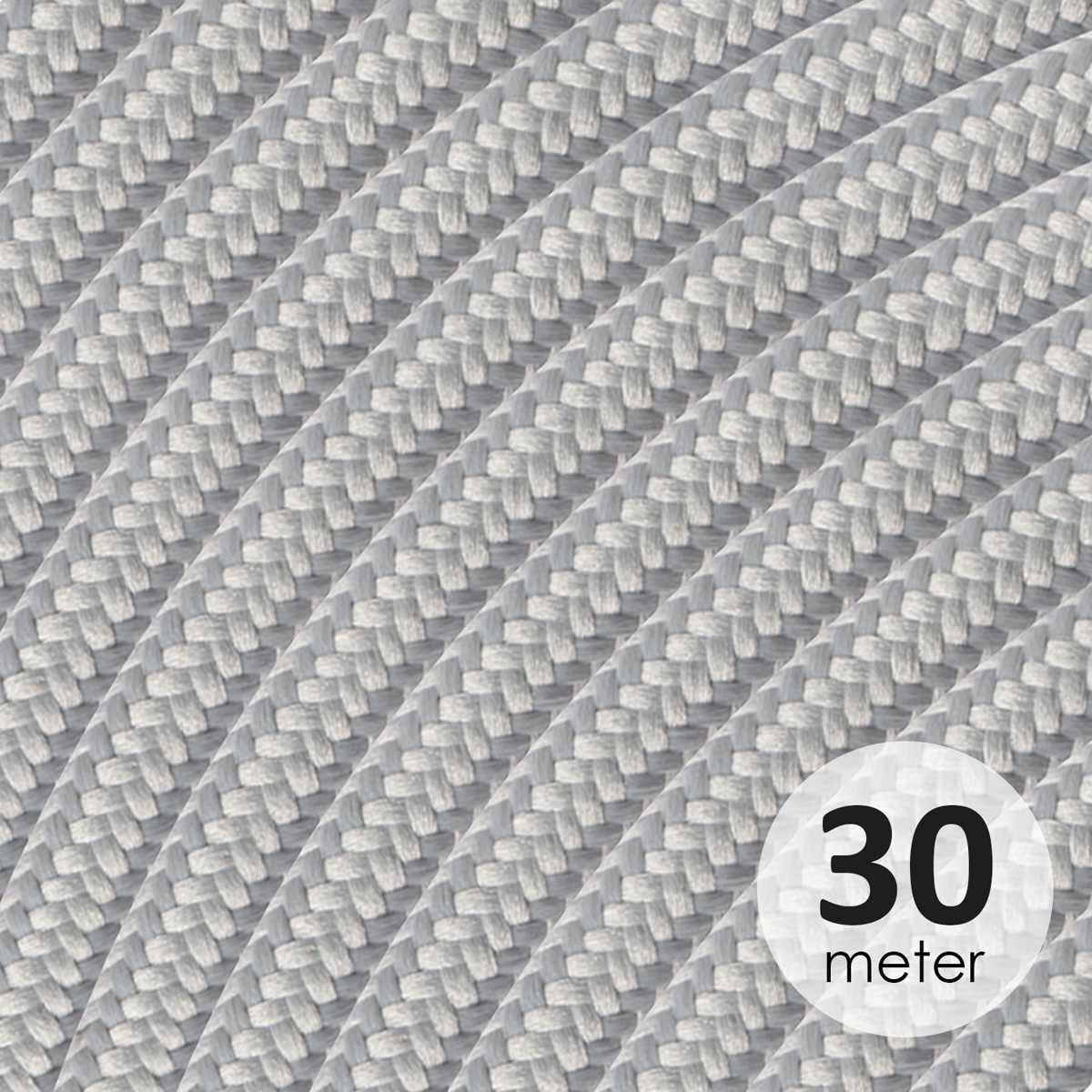 Image of ROL 30 Meter strijkijzersnoer ZILVER 3X0.75mm