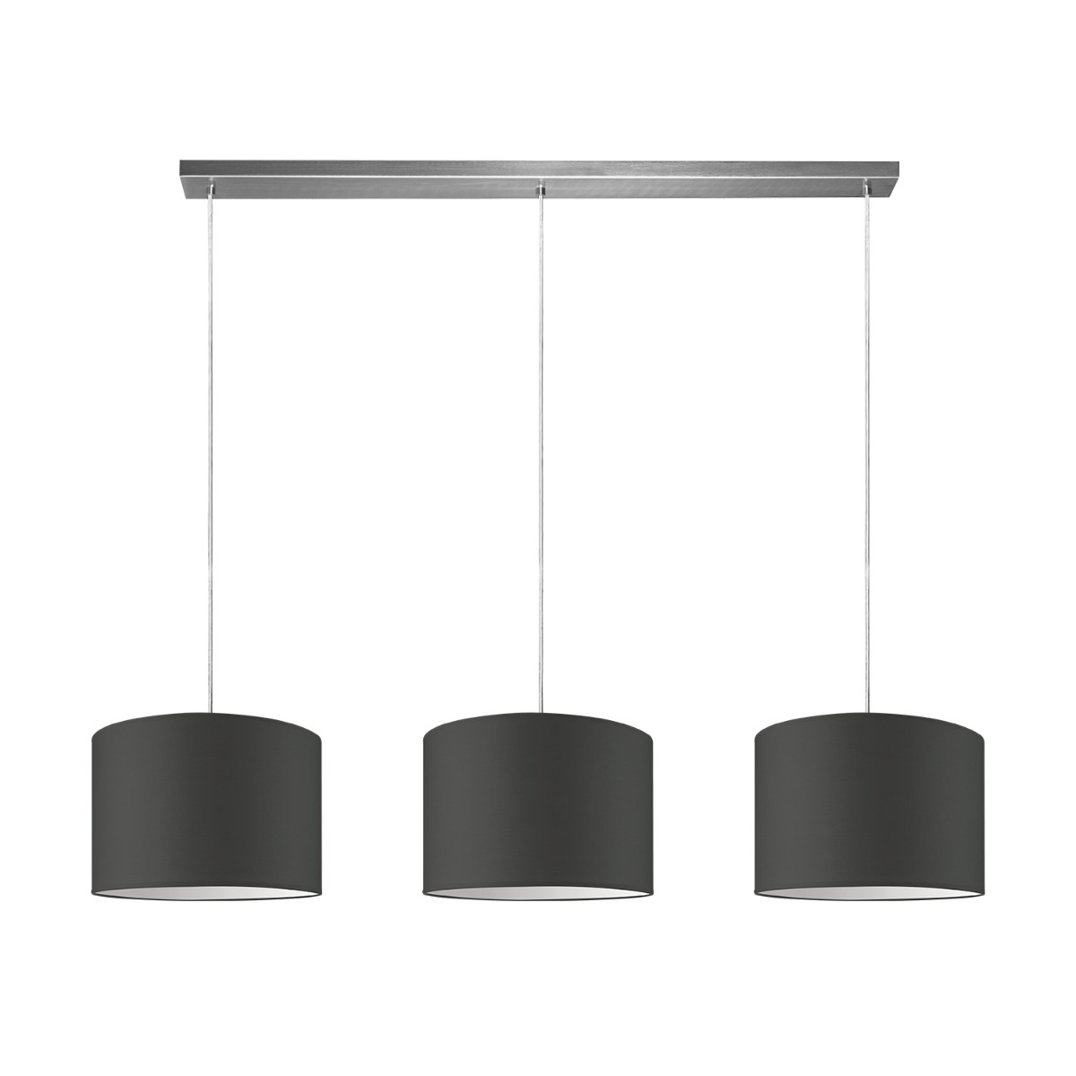 Image of Moderne hanglamp Bling - antraciet - verlichtingspendel Beam inclusief 3 lampenkappen lampenkap 30/30/20cm - pendel lengte 100 cm - geschikt voor E27 LED lamp - Pendellamp geschikt voor woonkamer, slaapkamer, keuken