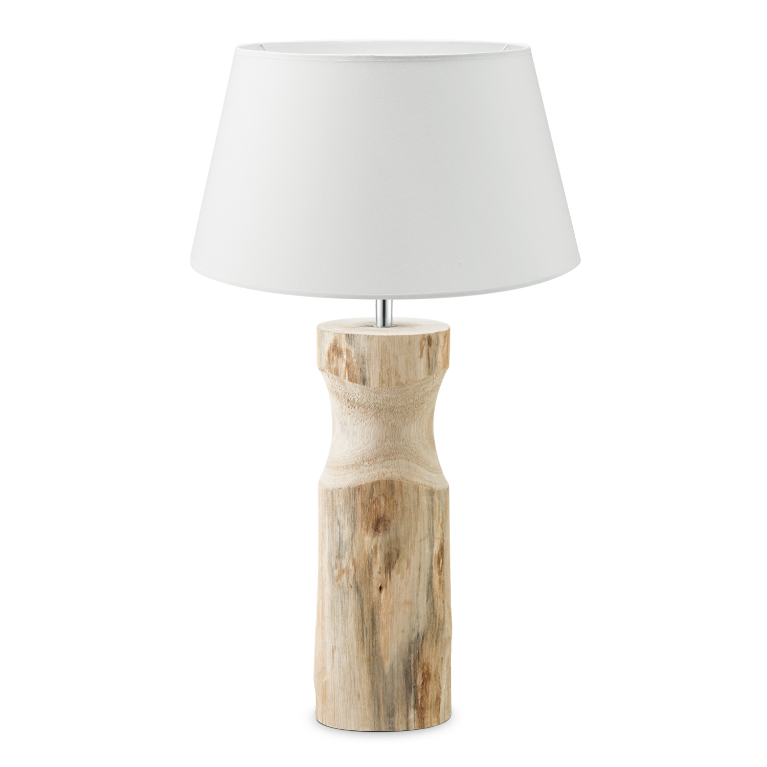 Image of Home sweet home tafellamp Bodo hout & lampenkap Largo - wit