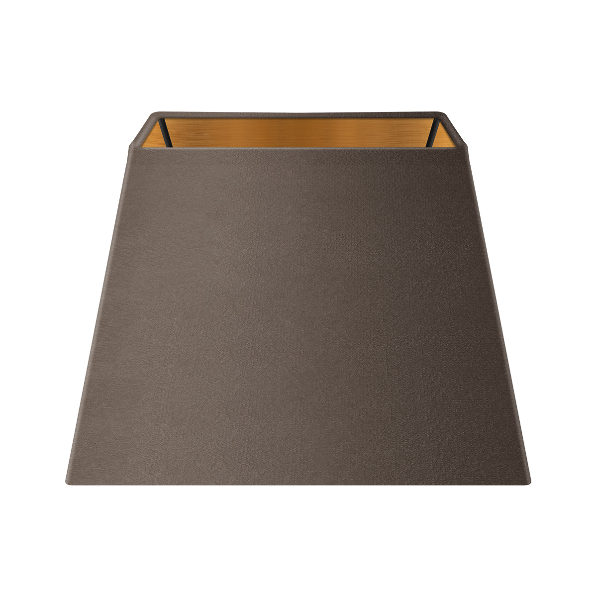 Fluweel - Velvet Lampenkap - Rectangle - Grey + goud - Luxe stijl - 20 x 20 x 14 cm - E27 fitting - voor tafellampen - voor woonkamer en eetkamer