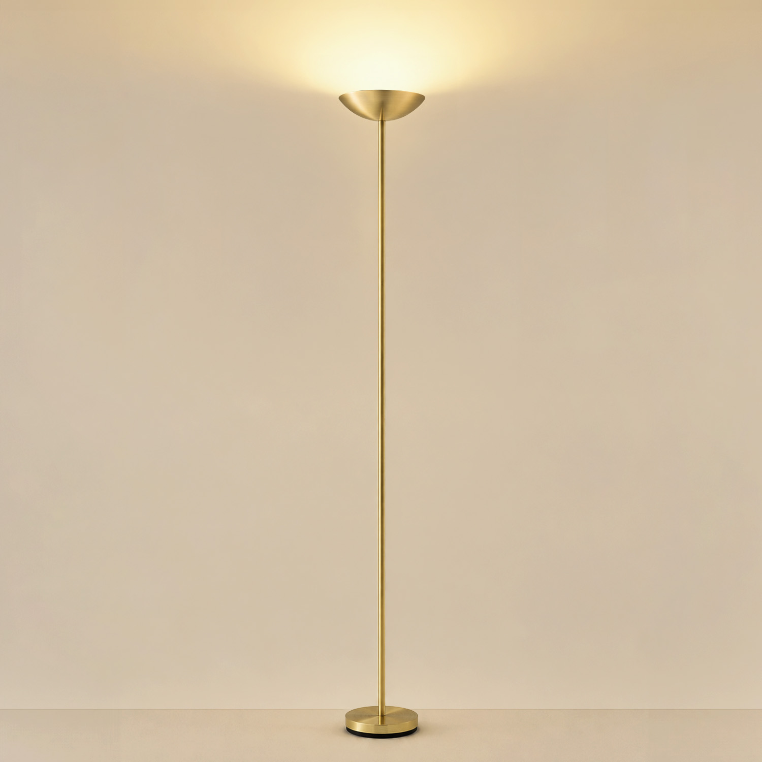 Home Sweet Home - Moderne vloerlamp Easy - Brons - 28/28/180cm - R7s lichtbron - geschikt voor woonkamer, slaapkamer, thuiskantoor- R7s lichtbron - met voetschakelaar