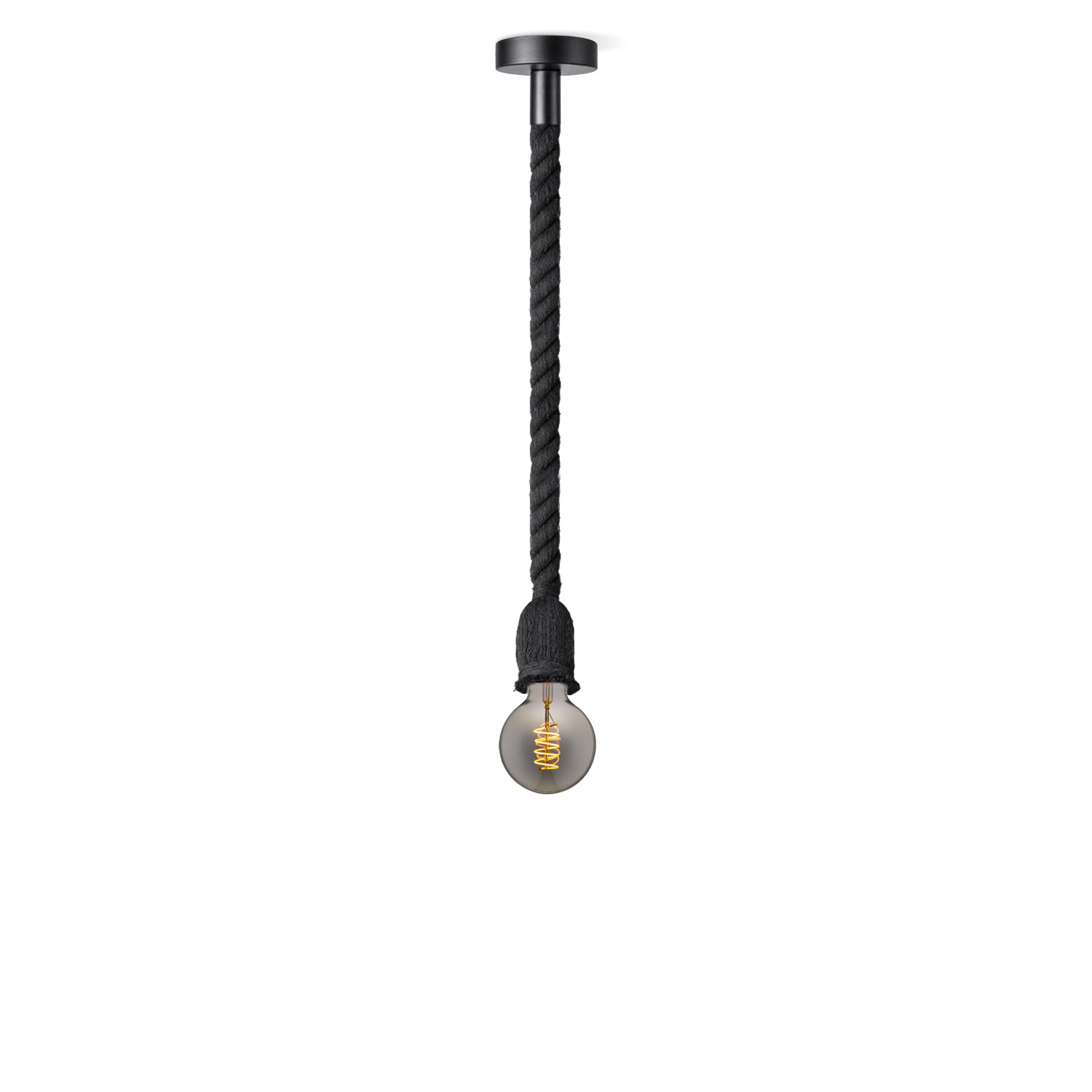 Home sweet home hanglamp Leonardo zwart Spiral g95 - smoke