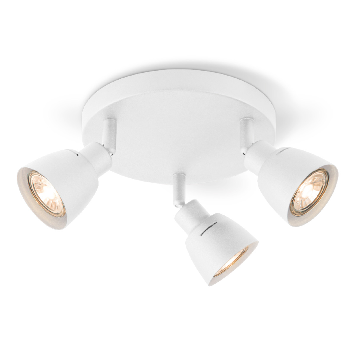 Moderne LED Opbouwspot AKA - Wit - 19/19/13.5cm - 3 lichts plafondspot - gemaakt van metaal - voor Woonkamer en Slaapkamer