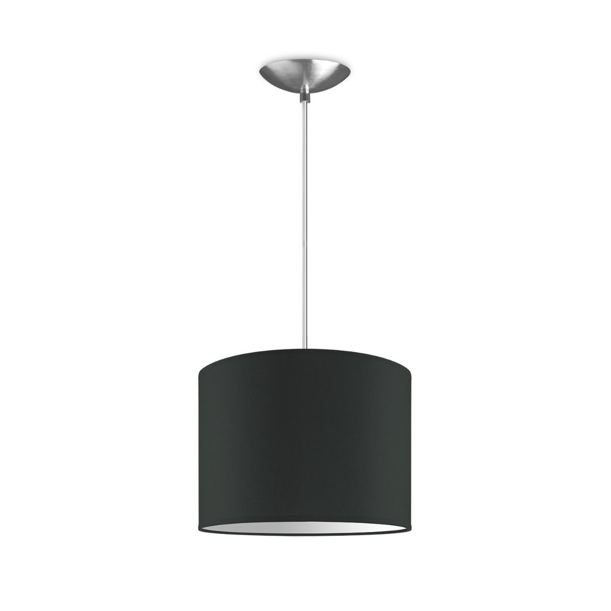 Moderne hanglamp Bling - antraciet - verlichtingspendel Basic inclusief lampenkap 25/25/19cm - pendel lengte 100 cm - geschikt voor E27 LED lamp - Pendellamp geschikt voor woonkamer, slaapkamer, keuken