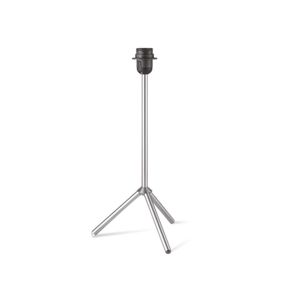 Moderne tafellamp voet Karma voor lampenkap - Geborsteld staal - 27/27/16cm - gemaakt van Metaal - geschikt voor E27 LED lichtbron - voor lampenkap met doorsnede max.35cm