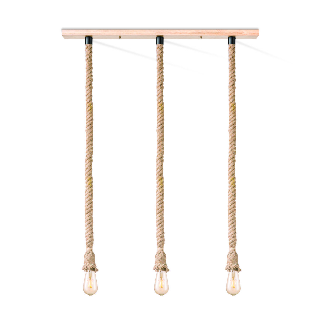 Home sweet home hanglamp Leonardo 3 lichts - touw