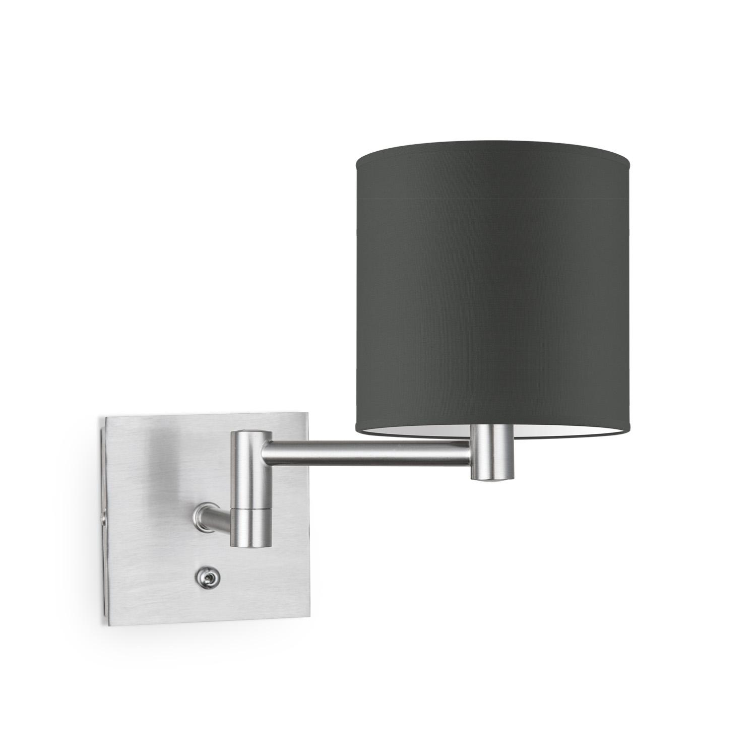 Moderne wandlamp Bling - antraciet - wandlamp Swing inclusief lampenkap 16/16/15cm - geschikt voor E27 LED lamp - Wandlamp geschikt voor woonkamer, slaapkamer, corridor