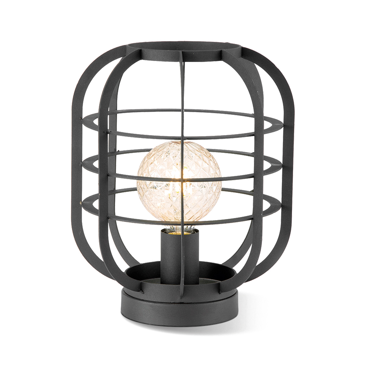 Home sweet home tafellamp Nero 25 - zwart industrieel metaal