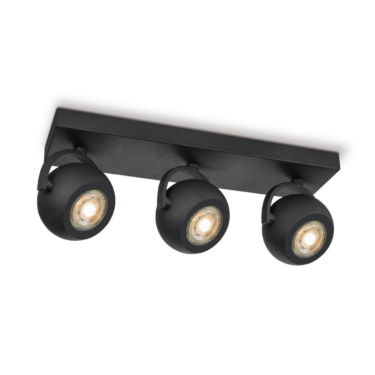 Image of Home sweet home LED opbouwspot Nop 3L 35,5 cm - zwart