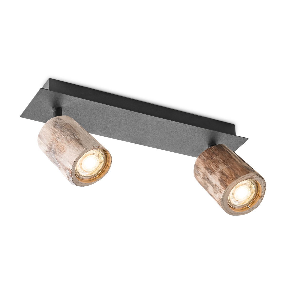 Home sweet home LED opbouwspot Wood 2L - zwart