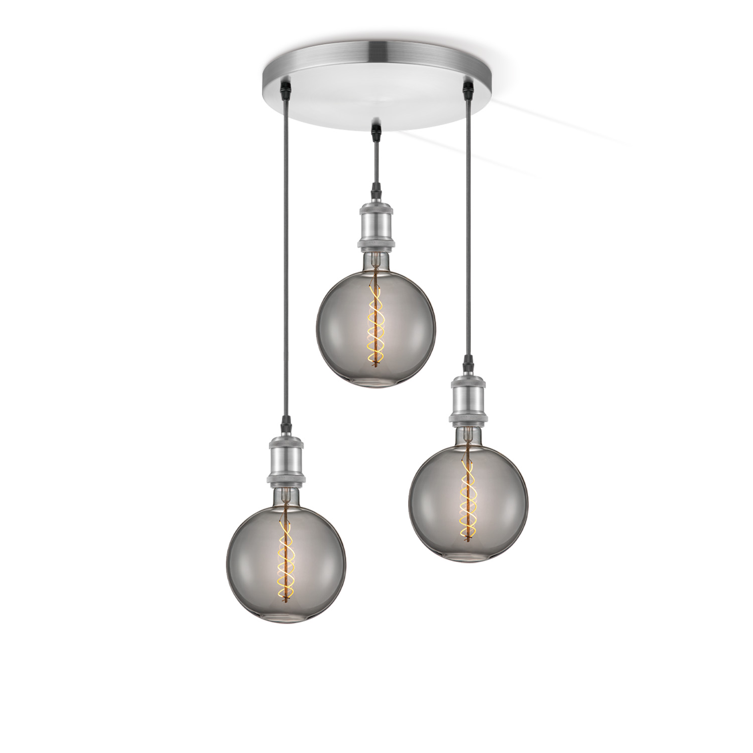 Home sweet home hanglamp Vintage 3l Spiral g180 - smoke