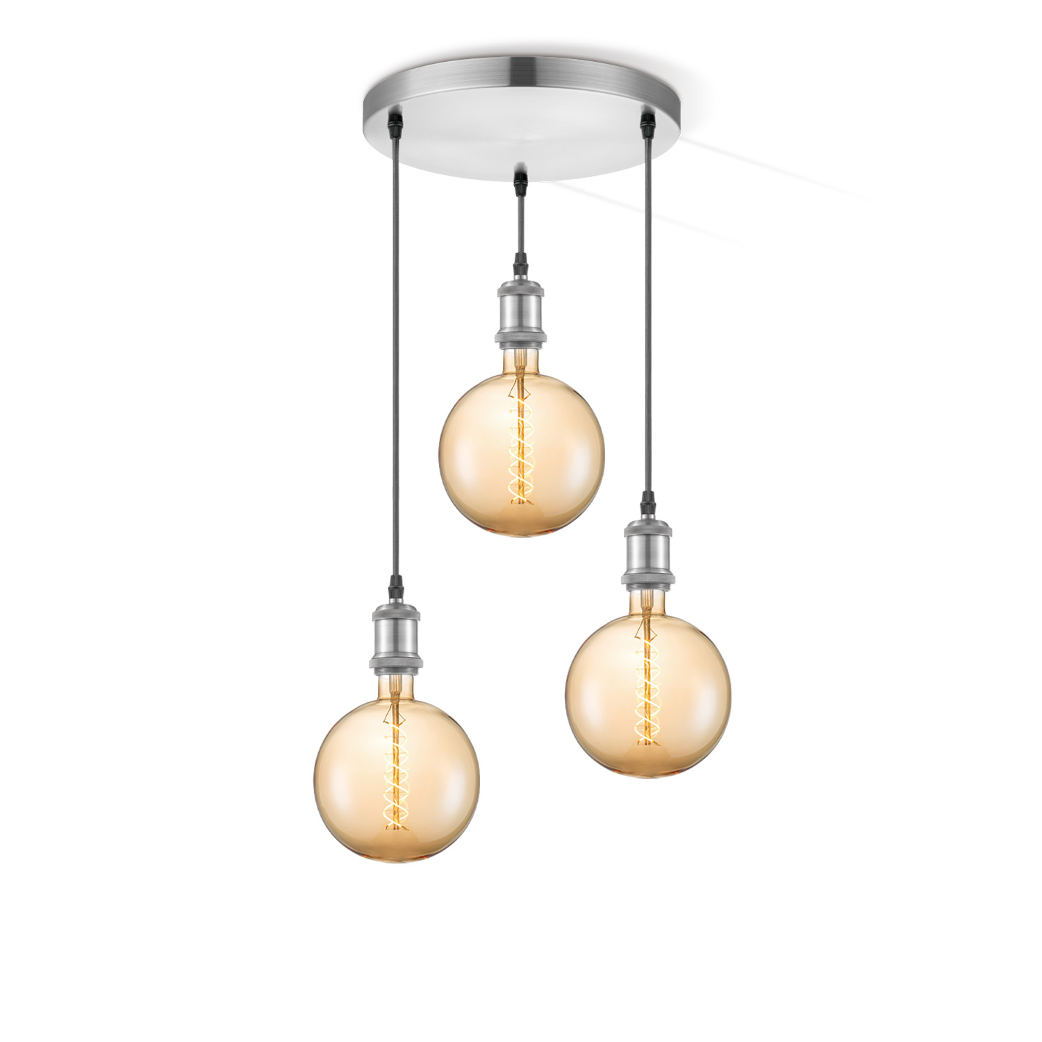 Home sweet home hanglamp Vintage 3L Spiral g180 - amber