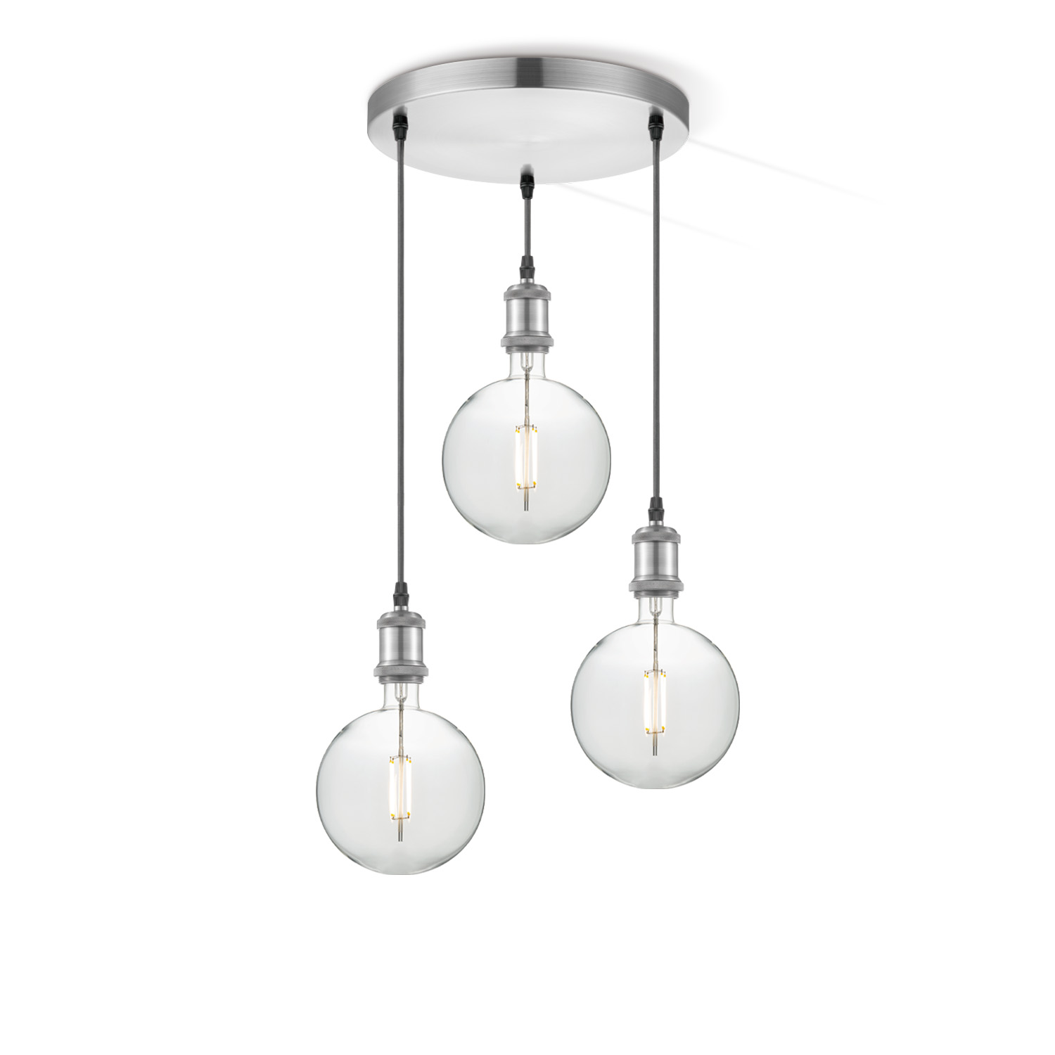 Home sweet home hanglamp Vintage 3L Globe g180 - helder