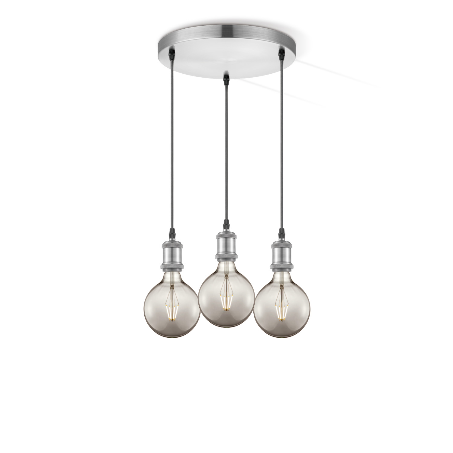 Home sweet home hanglamp Vintage 3L Globe g125 - smoke