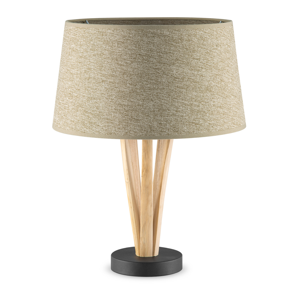 Home sweet home tafellamp Bindy houten takken & lampenkap Melrose - taupe