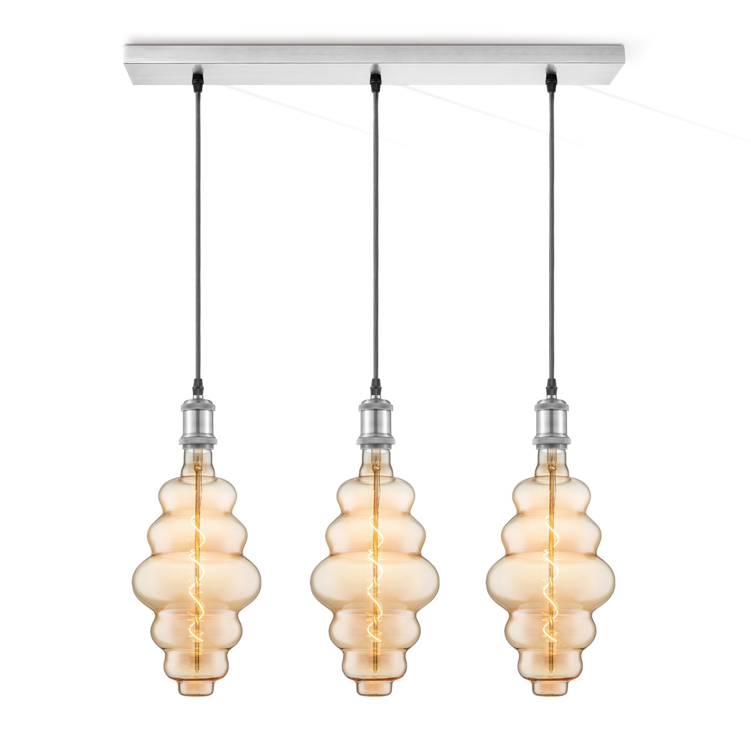 Image of Home sweet home hanglamp Vintage 3L Beam Cloud - amber