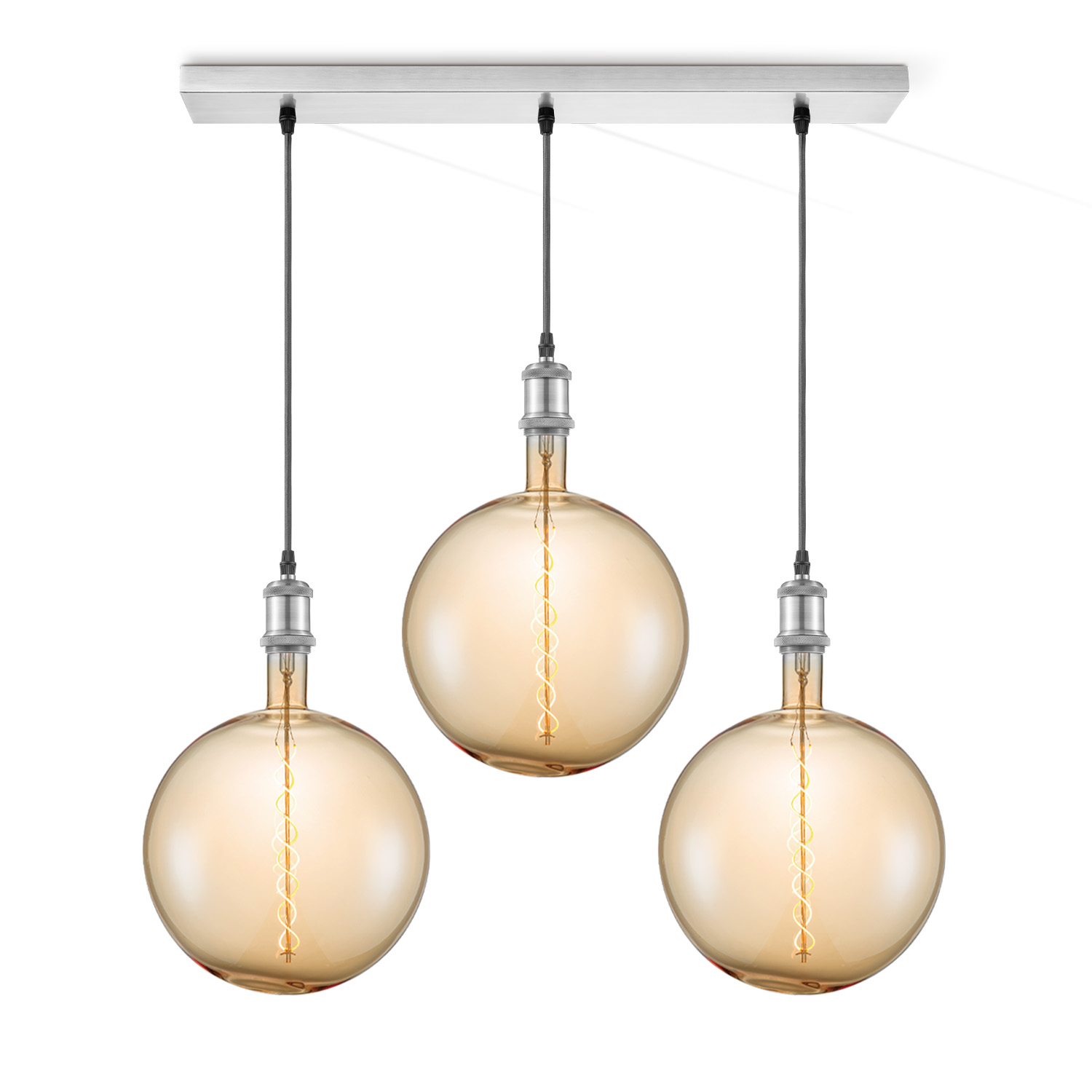 Image of Home sweet home hanglamp Vintage 3L Beam Spiral g260 - amber