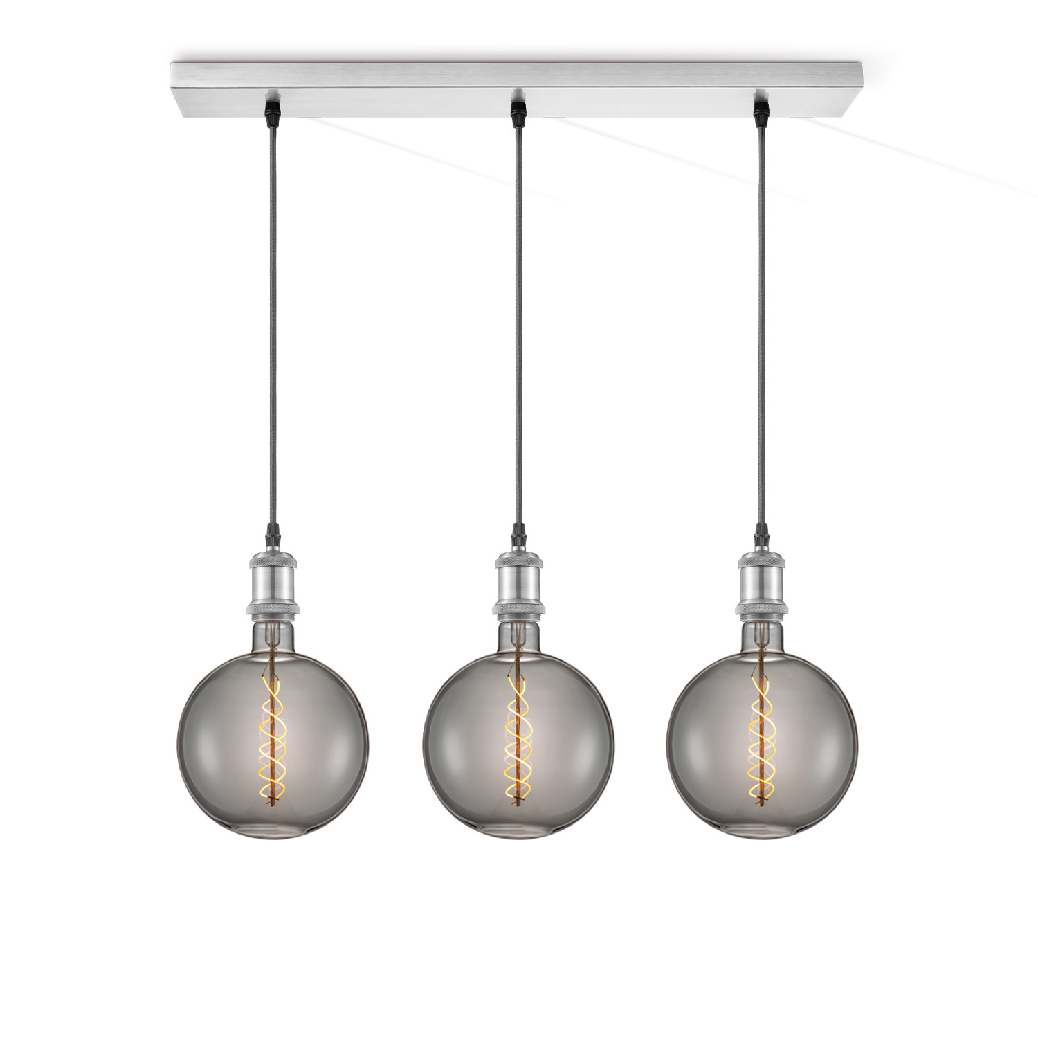 Home sweet home hanglamp Vintage 3L Beam Spiral g180 - smoke