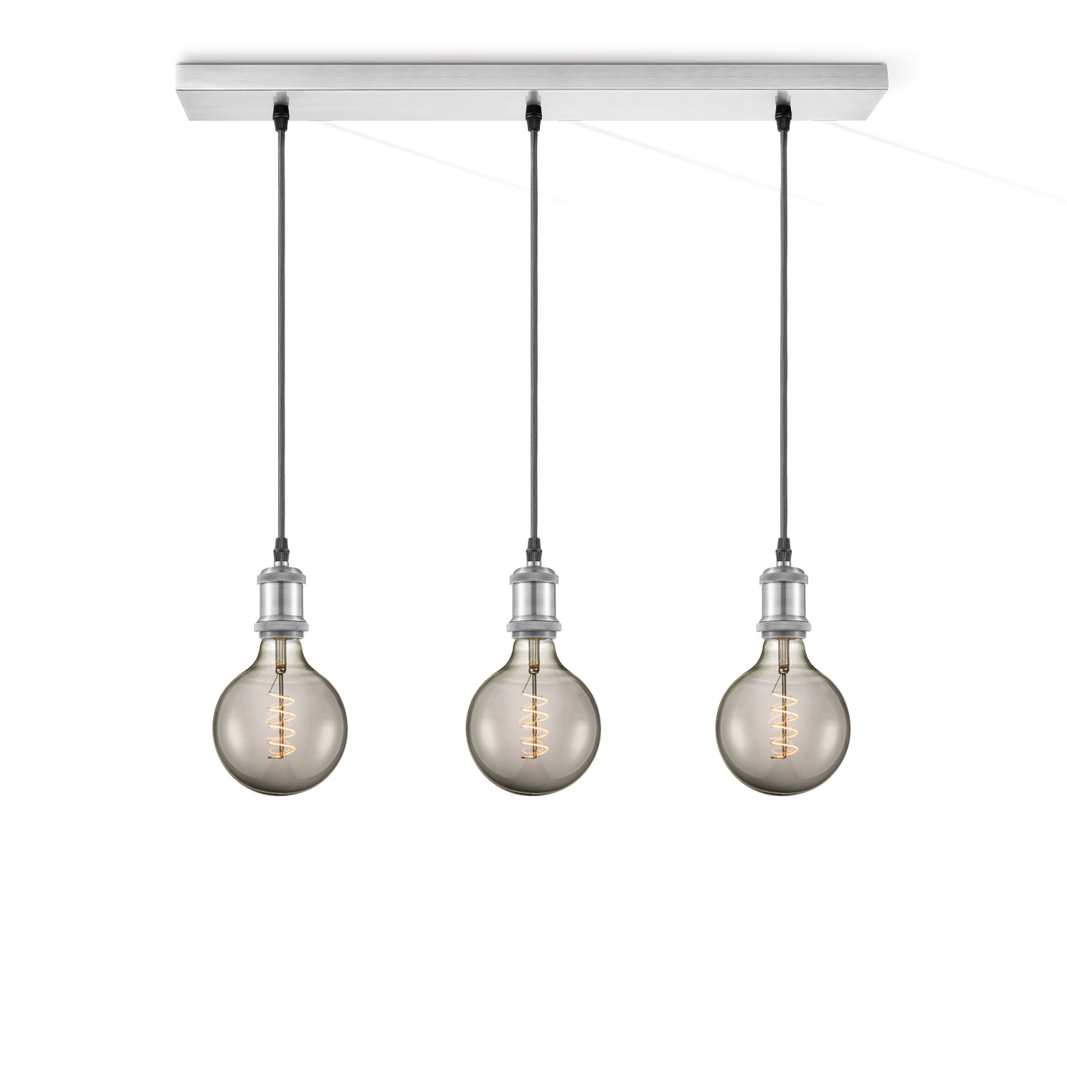 Home sweet home hanglamp Vintage 3L Beam Spiral g125 - smoke