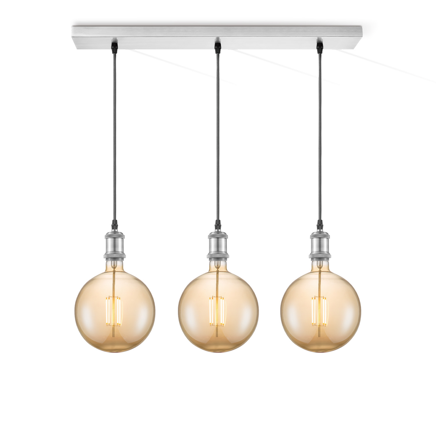 Home sweet home hanglamp Vintage 3L Beam Globe g180 - amber