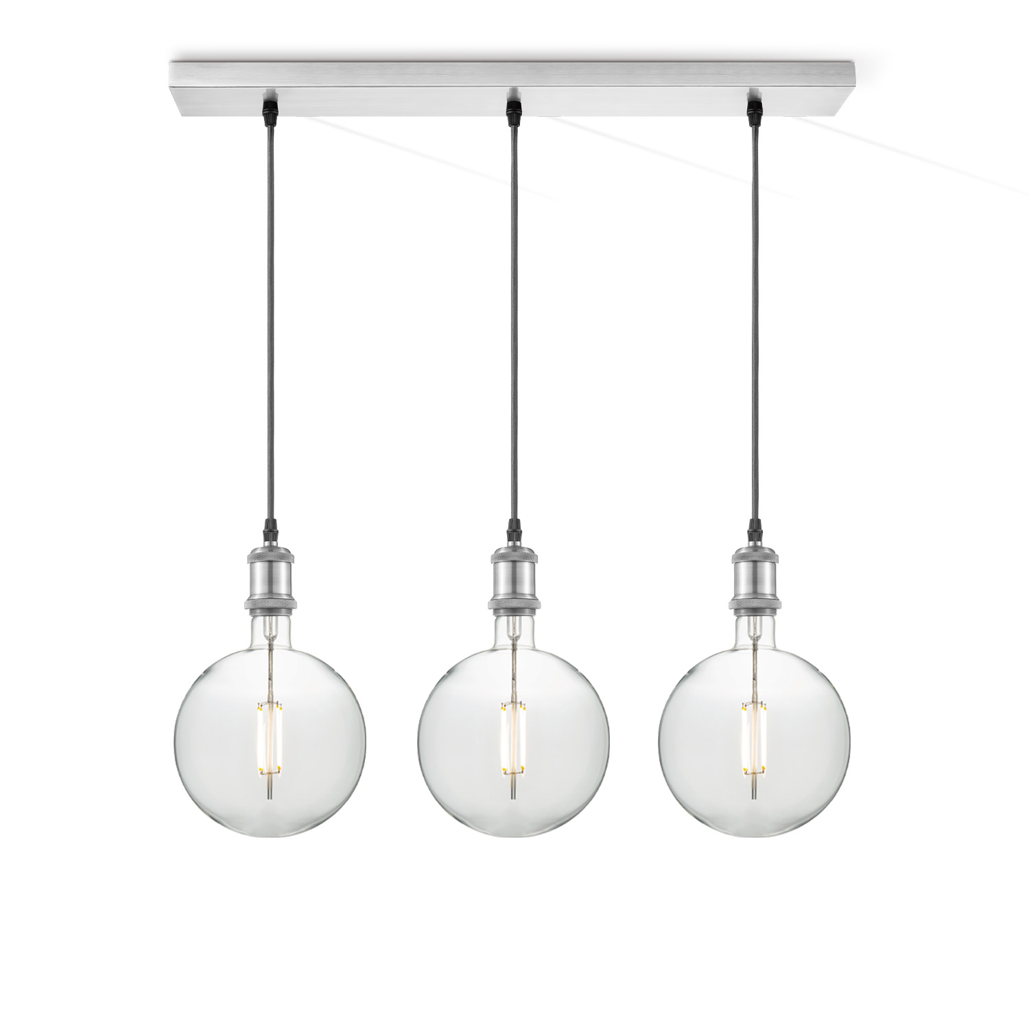 Home sweet home hanglamp Vintage 3L Beam Globe g180 - helder