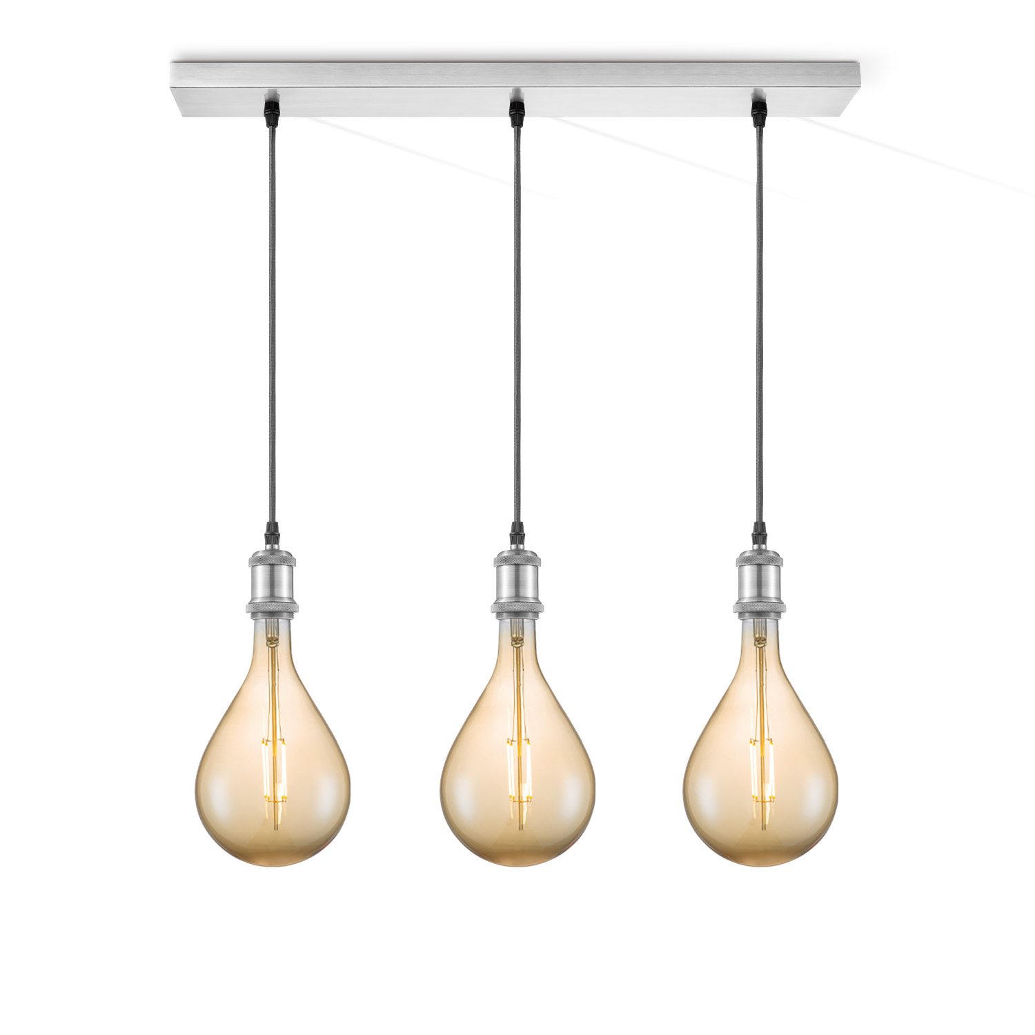 Home sweet home hanglamp Vintage 3L Beam Pear - amber