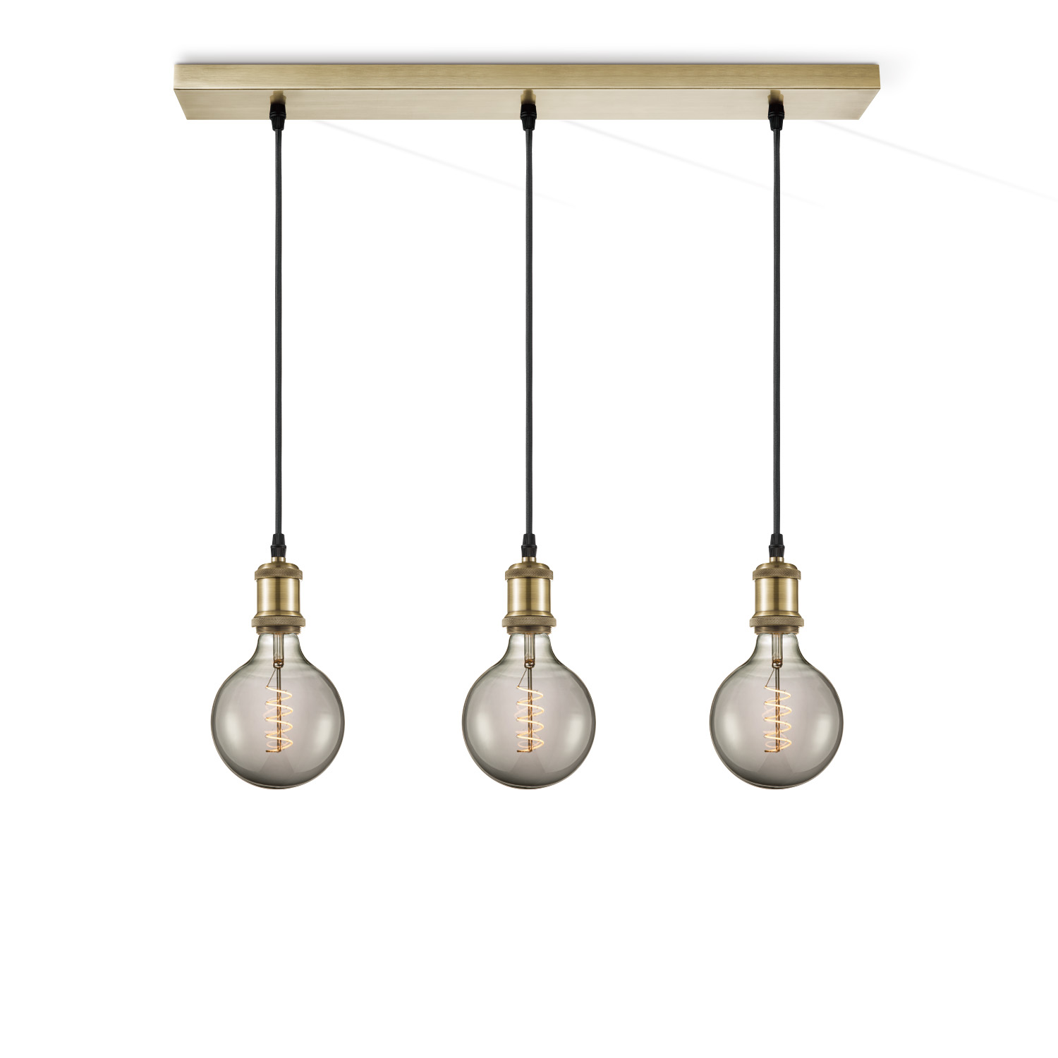 Home sweet home hanglamp Vintage brons 3L Beam Spiral g125 - smoke