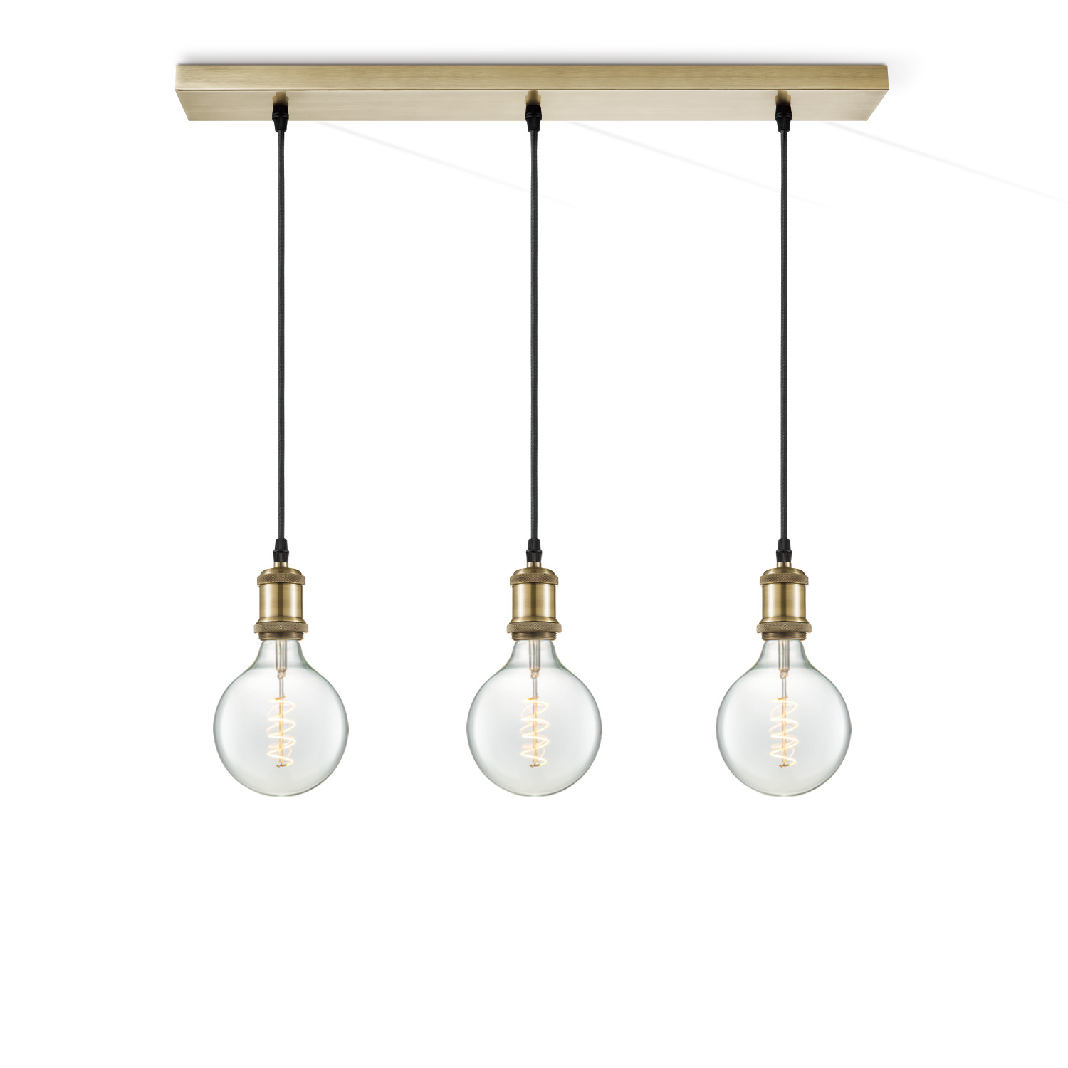 Image of Home sweet home hanglamp Vintage brons 3L Beam Spiral g125 - helder