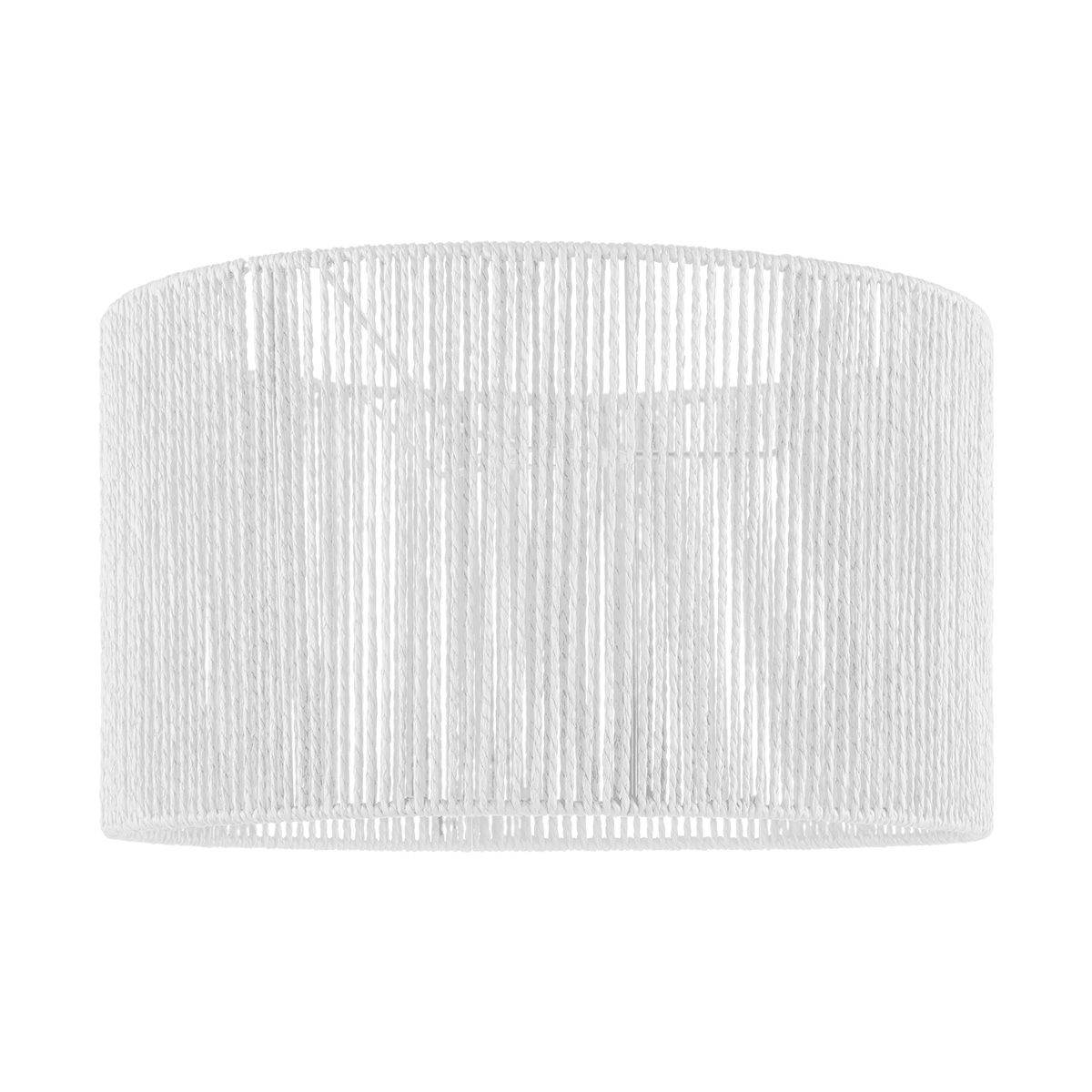 Papieren Woven Lampenkap - Cilindrisch - White - Moderne stijl - ø40 x 22 cm - E27 fitting - Voor Staand Lamp - Ontworpen voor woonkamer en eetkamer