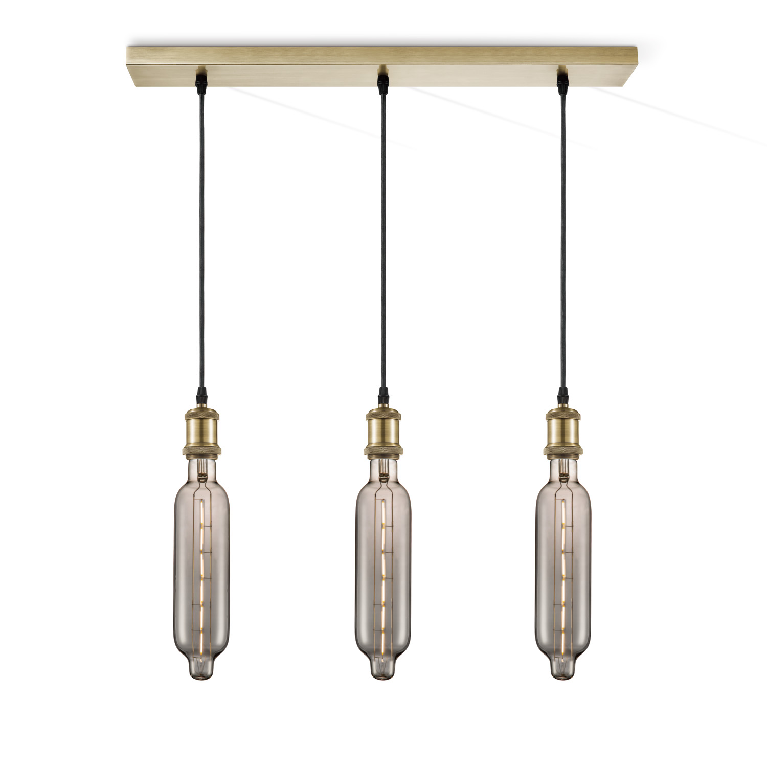 Home sweet home hanglamp Vintage brons 3L Beam Tube - smoke