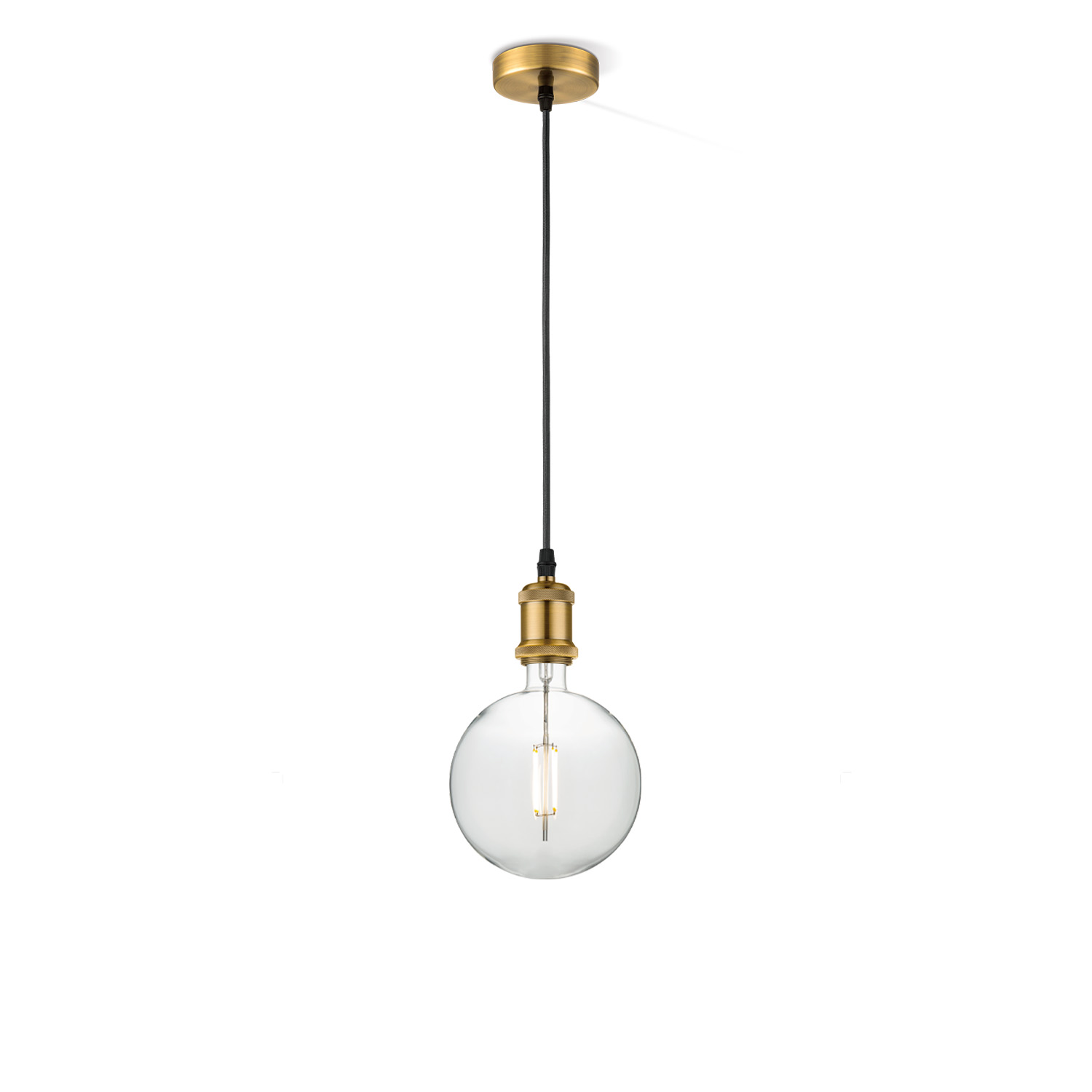 Home sweet home hanglamp Vintage Globe g180 - Brons - helder