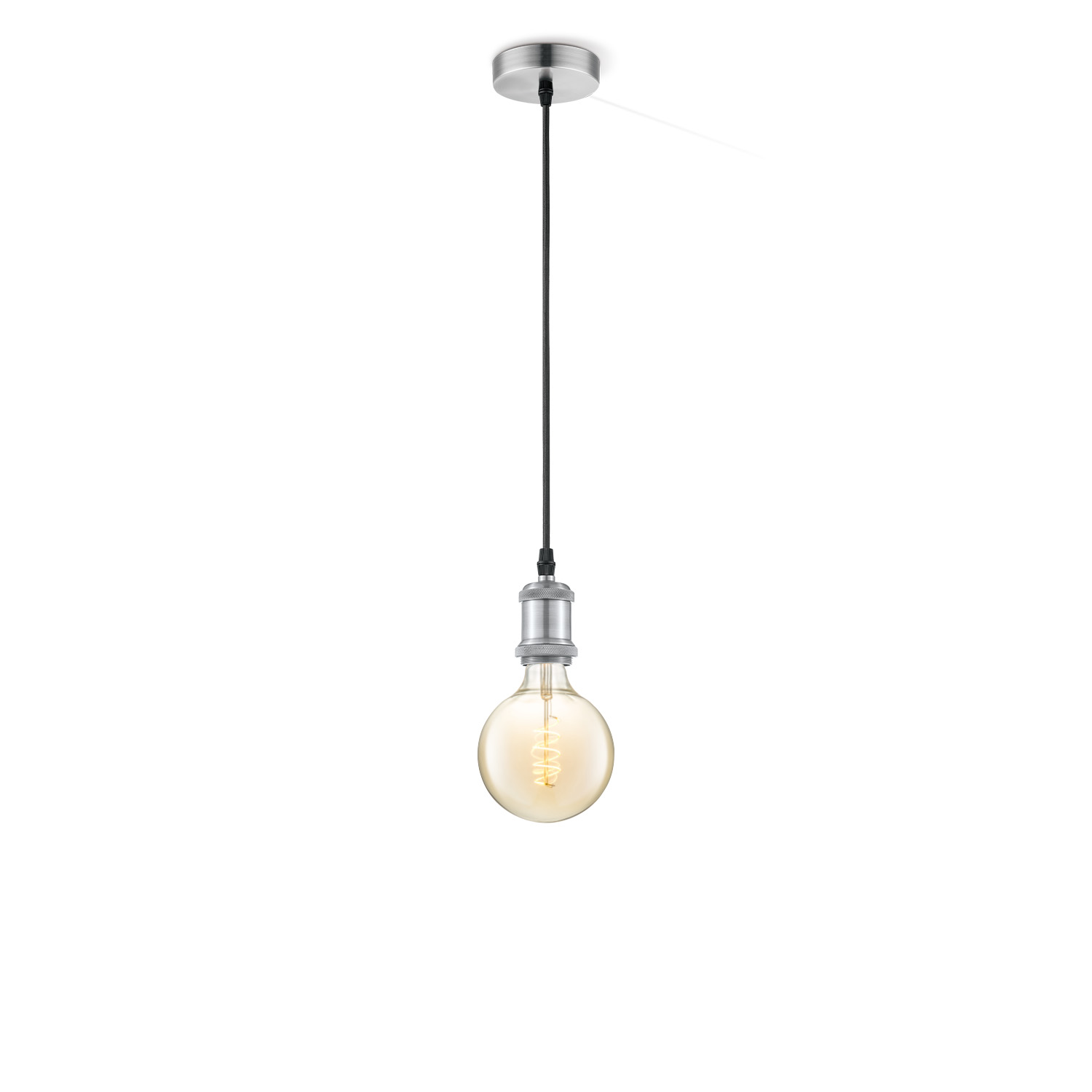 Home sweet home hanglamp Vintage Spiral g125 - Mat staal - amber