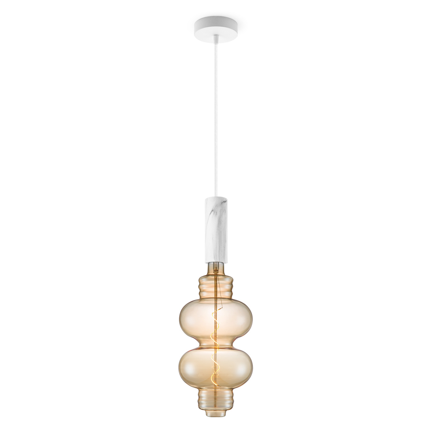 Home sweet home hanglamp Saga marmer Diabolo - amber