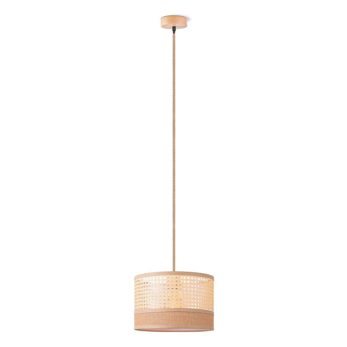 Home sweet home hanglamp Cane weave - linnen