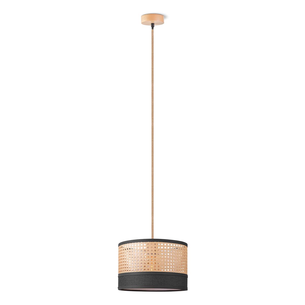 Home sweet home hanglamp Cane weave - linnen / zwart