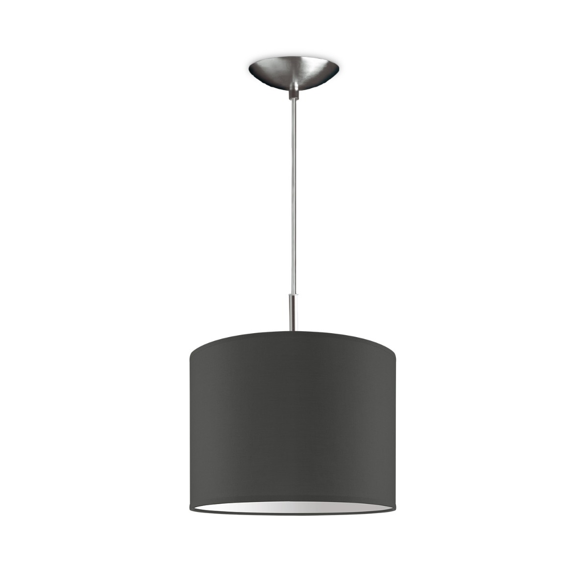 Moderne hanglamp Bling - antraciet - verlichtingspendel Tube Deluxe inclusief lampenkap 25/25/19cm - pendel lengte 100 cm - geschikt voor E27 LED lamp - Pendellamp geschikt voor woonkamer, slaapkamer, keuken