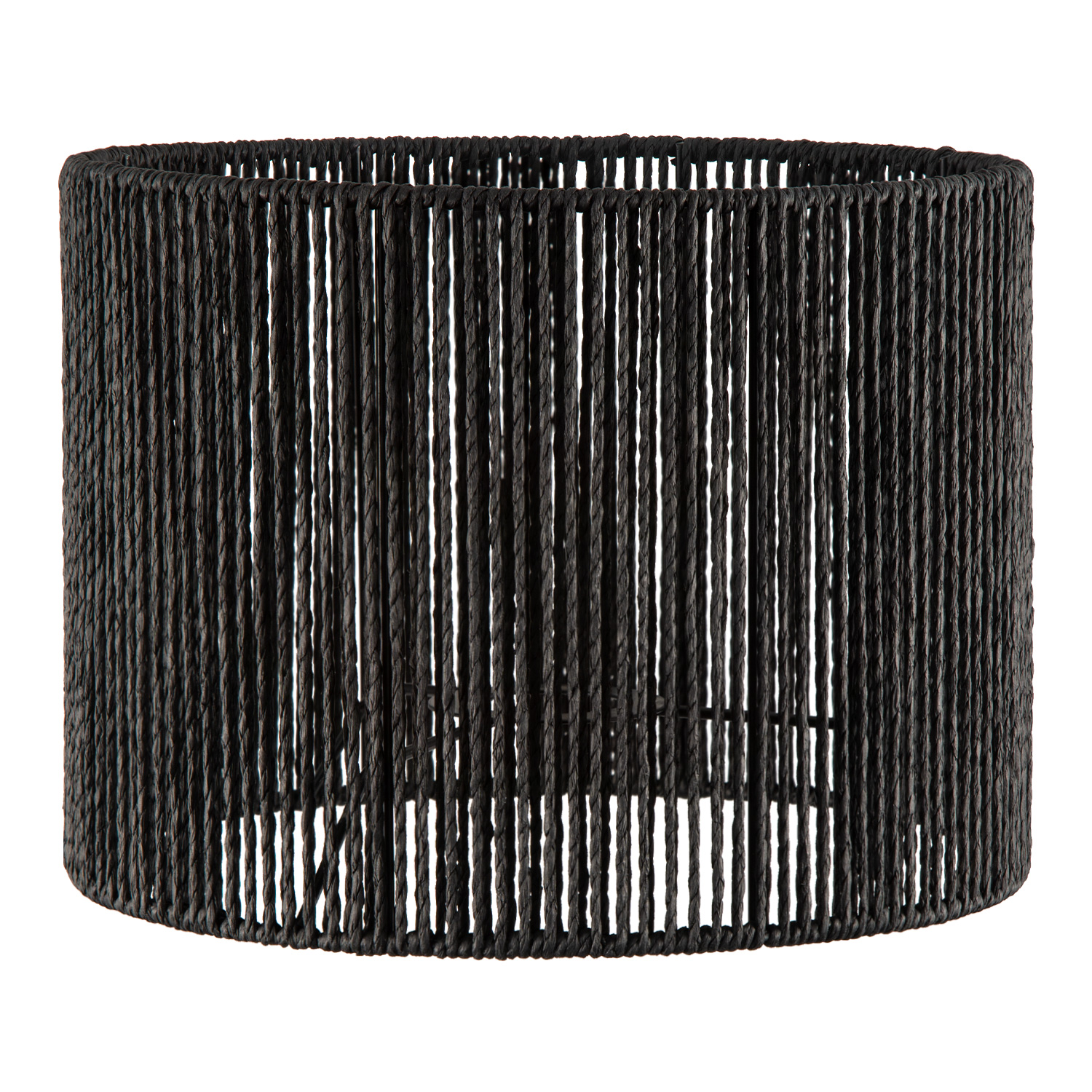 Papieren Woven Lampenkap - Cilindrisch - Black - Moderne stijl - ø30 x 20 cm - E27 fitting - Voor Tafellampen en Hanglampen - Ontworpen voor woonkamer en eetkamer