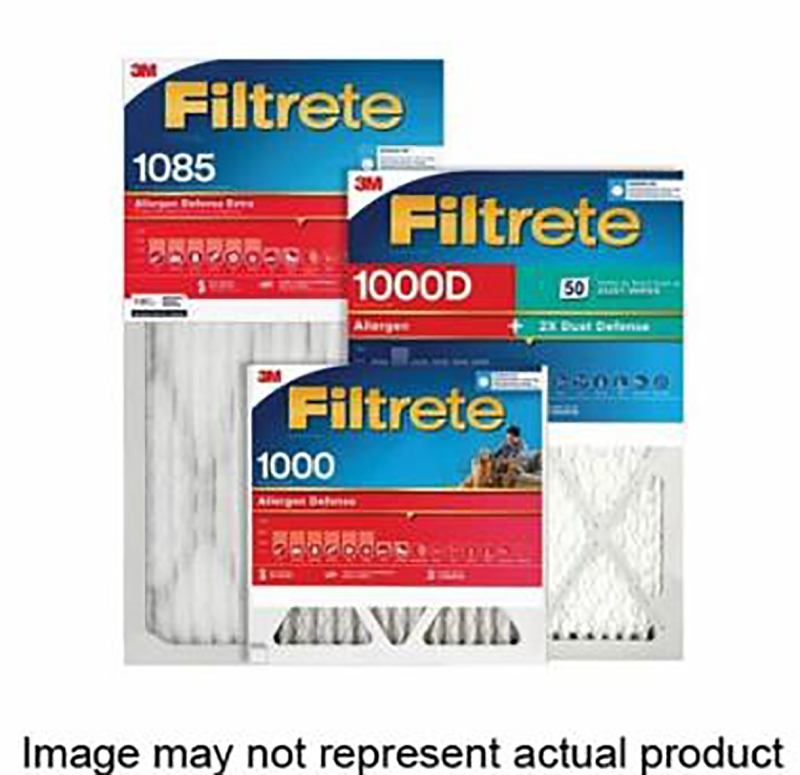 Filtrete AL12-4 Air Filter, 24 in L, 24 in W, 11 MERV, 1000 um MPR, Cardboard Frame, Pack of 4