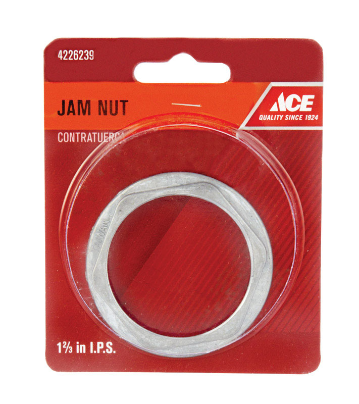 Ace Die Cast Jam Nut 1-2/3 in. Gray Stainless Steel 1 pc