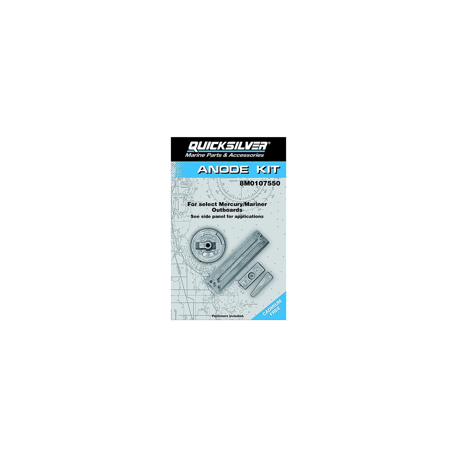 Quicksilver 97-8M0107550 Mercury Verado Anode Kit, Aluminum