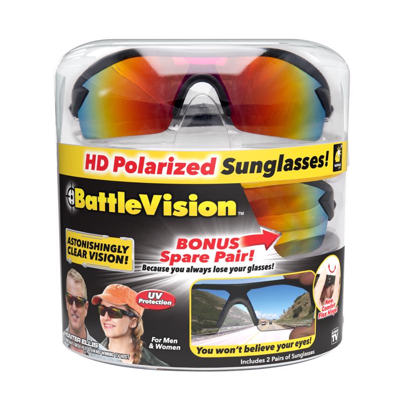 Atomic Beam Battle Vision HiTech HD Polarized Sunglasses Polymer 2 pk