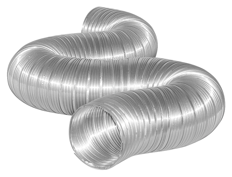 Dundas Jafine MFX38X Semi-Rigid Duct, 3 in Dia, 8 ft L, Aluminum
