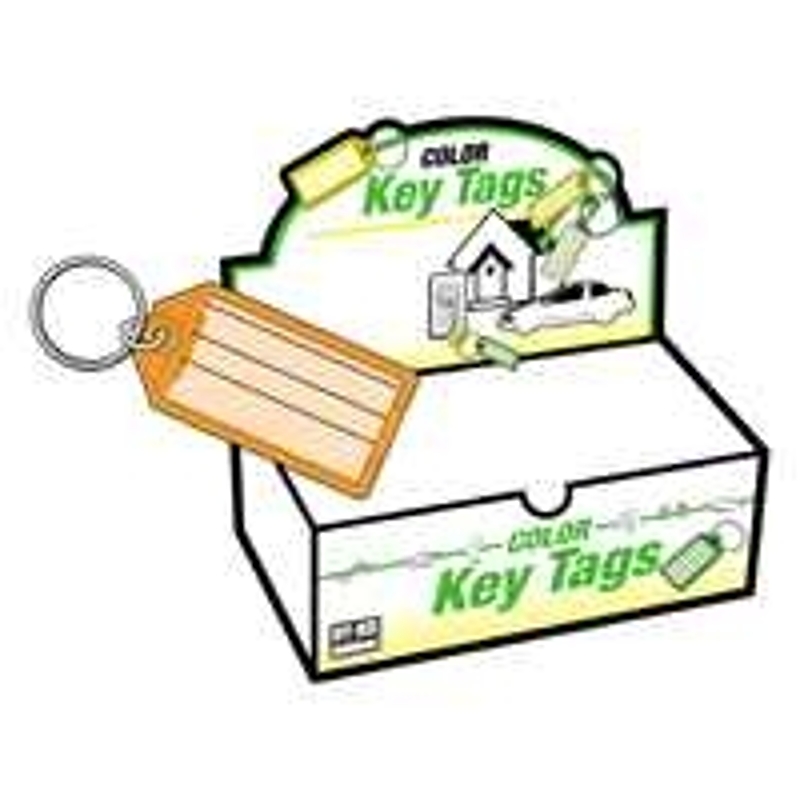 2GO KB143-100 Easy Open Key ID Tag, Rectangular, Plastic, Assorted