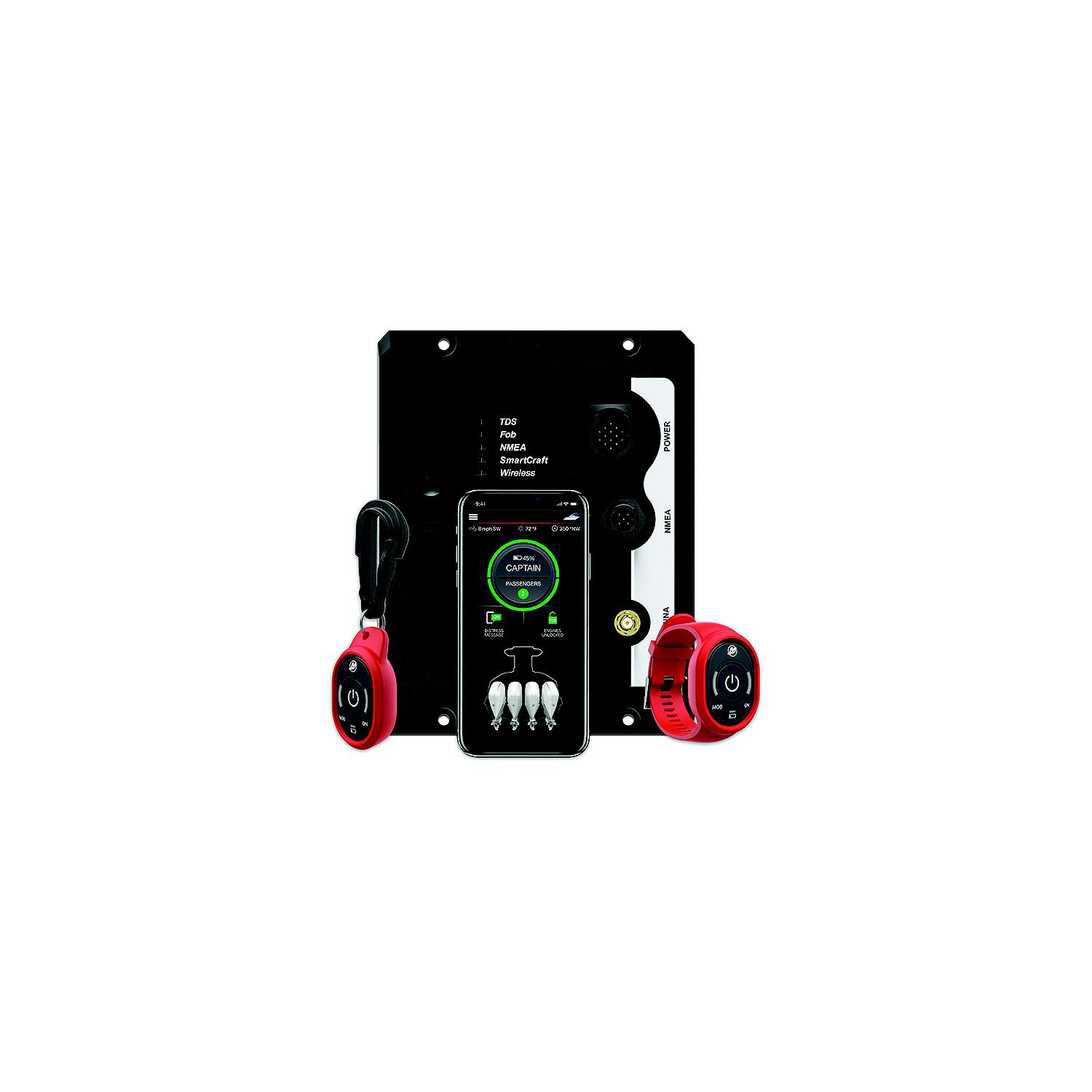 1st Mate 98-8M6007938 Wireless Man Overboard Alert System For Mercury SmaftCraft - 4, 5 or 6 Engines