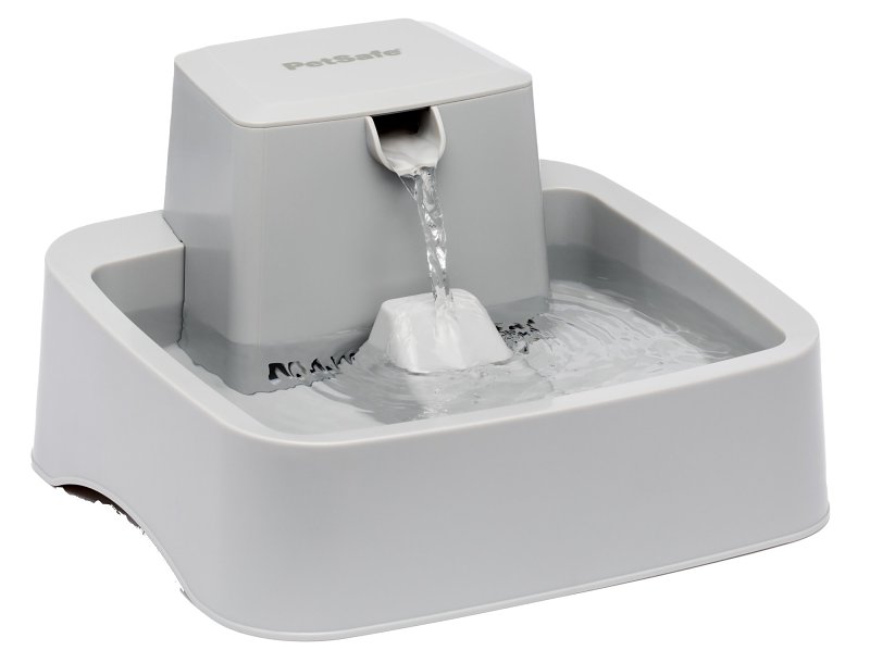 PetSafe PWW00-16790 Pet Fountain, 0.5 gal Volume, Plastic, Gray